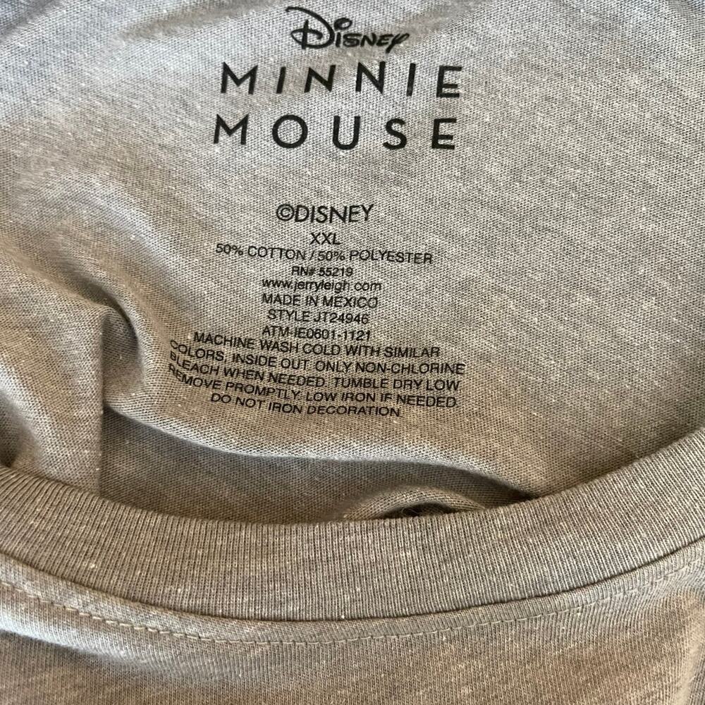 MINNIE MOUSE   Disney T-Shirt Gray Women’s XXL Short Sleeve - Picture 3 of 3